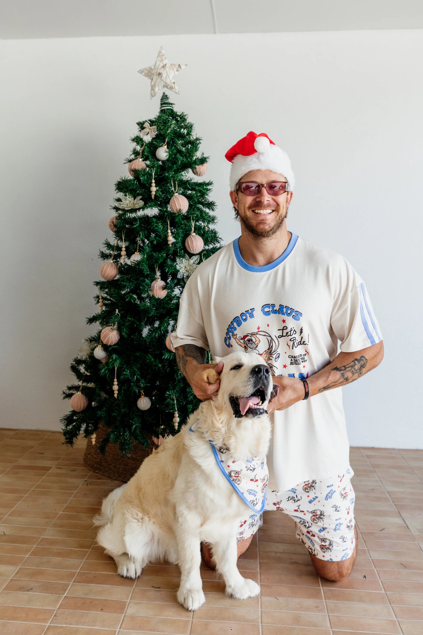 Cowboy Claus Men's Pj Set