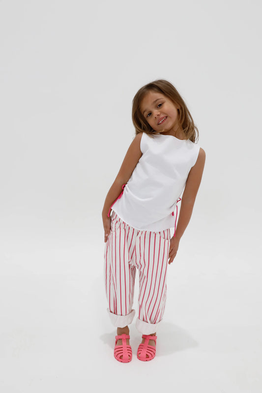 Liv Pink Stripe Denim Pants