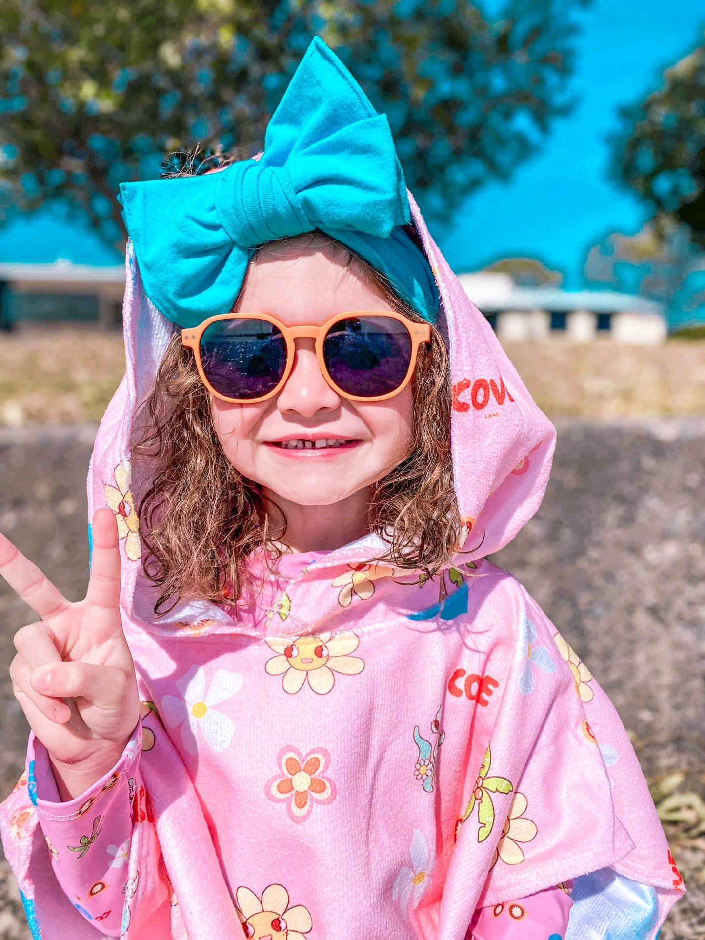 Ocean Disco Hooded Poncho Beach Towel