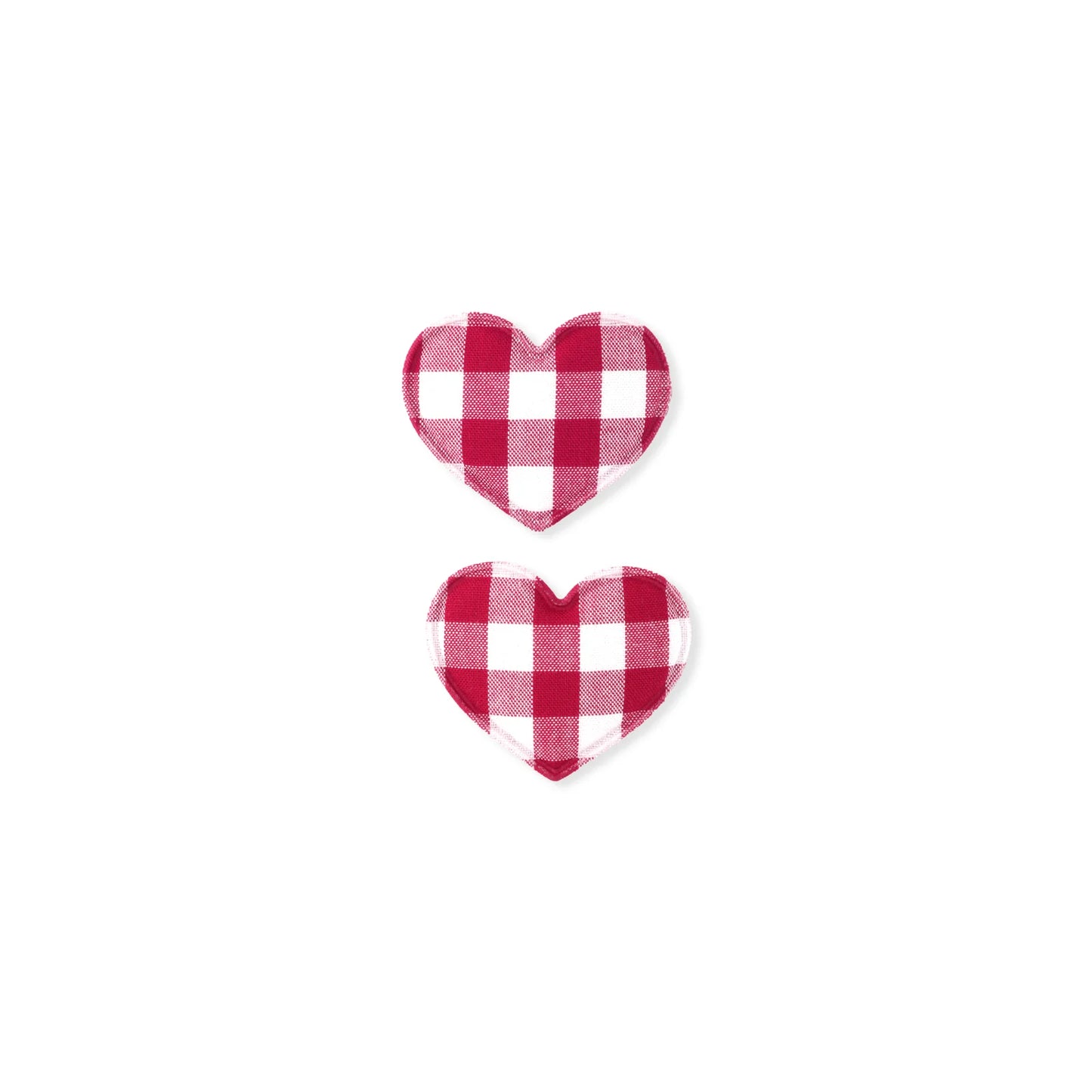Heart Snap Clips Christmas Gingham