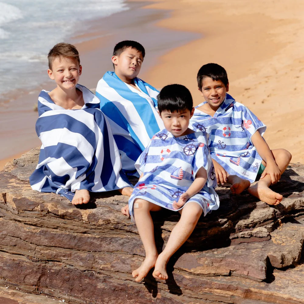 Sand Free Kids Hooded Towel Little Sailor
