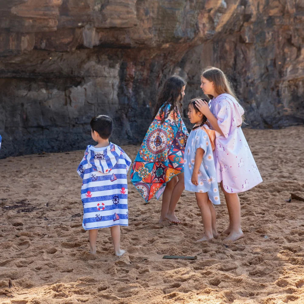 Sand Free Kids Hooded Towel Little Sailor