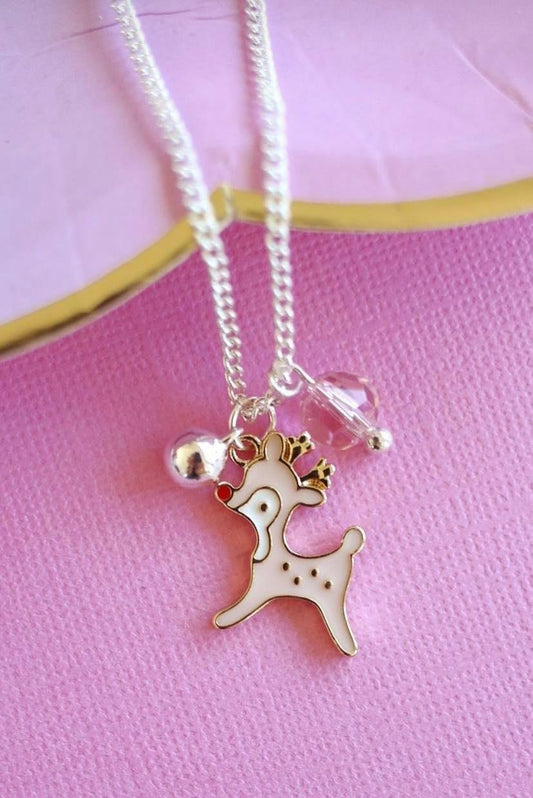 Lauren Hinkley - Pink Reindeer Necklace