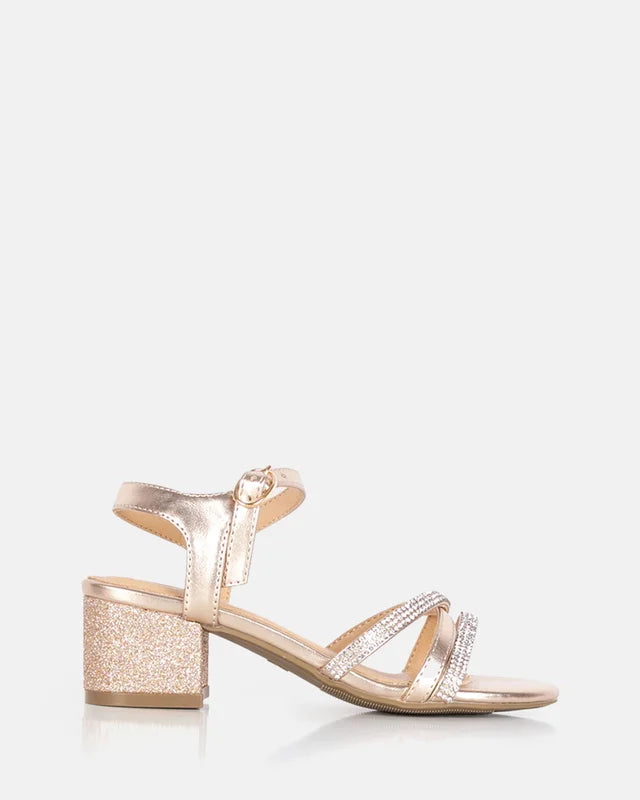 Kiki Block Heel Gold