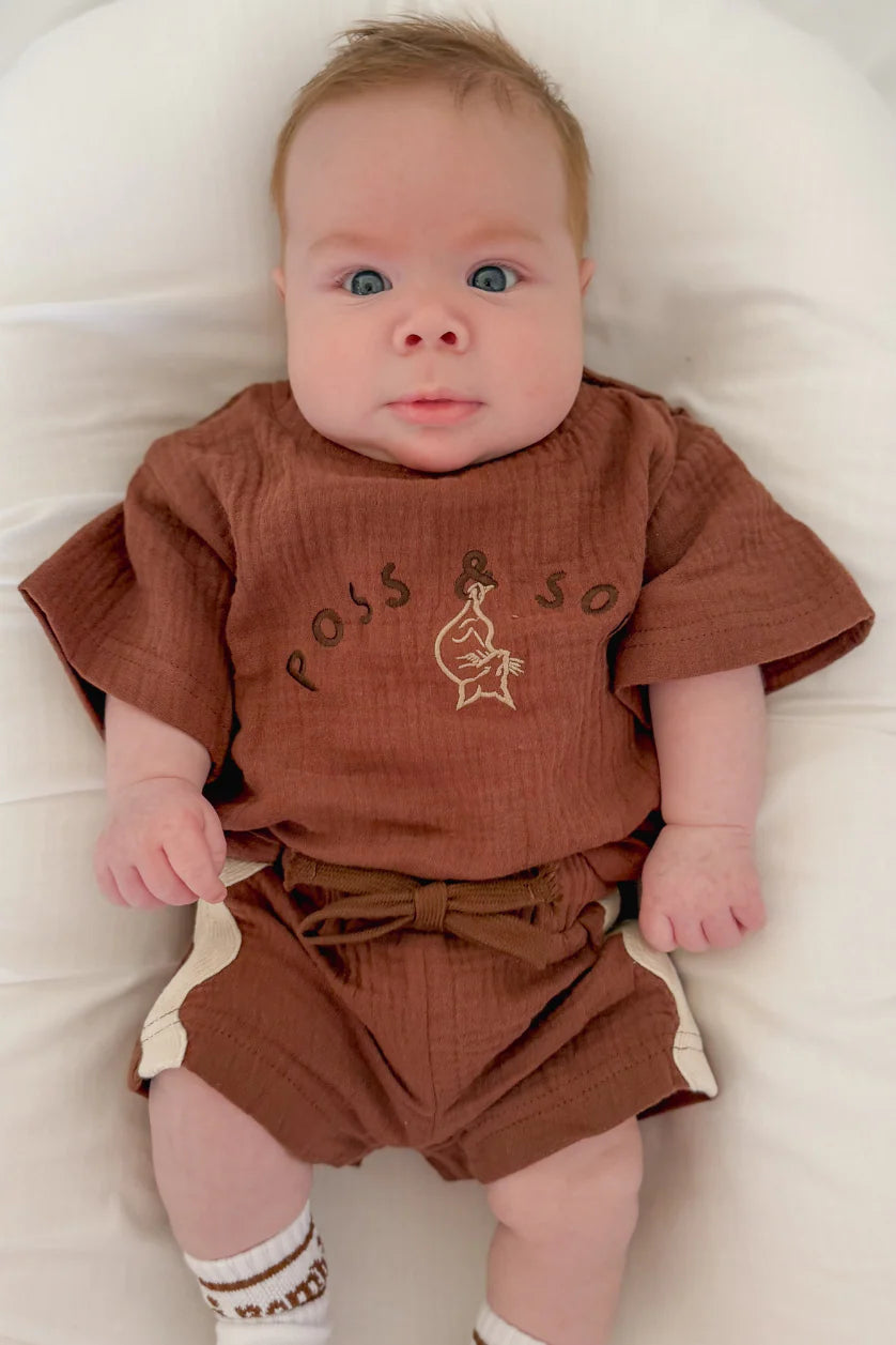 Oversized Tee Chocolate Crinkle