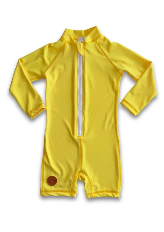 Kicky Swim - One Piece Rashgaurd Suit Sunshine Yellow