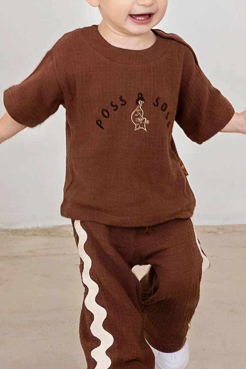 Oversized Tee Chocolate Crinkle