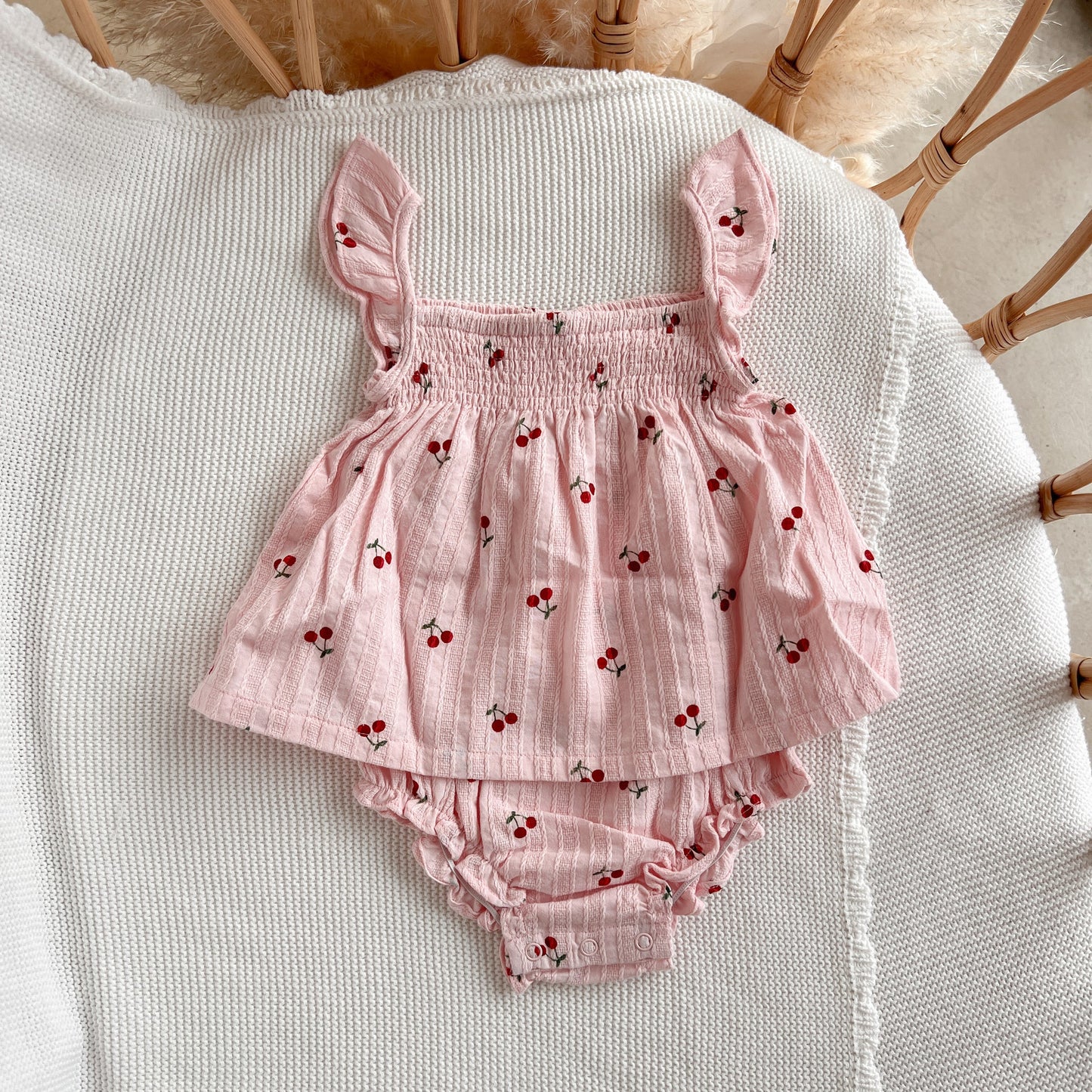 Pink Cherry Romper