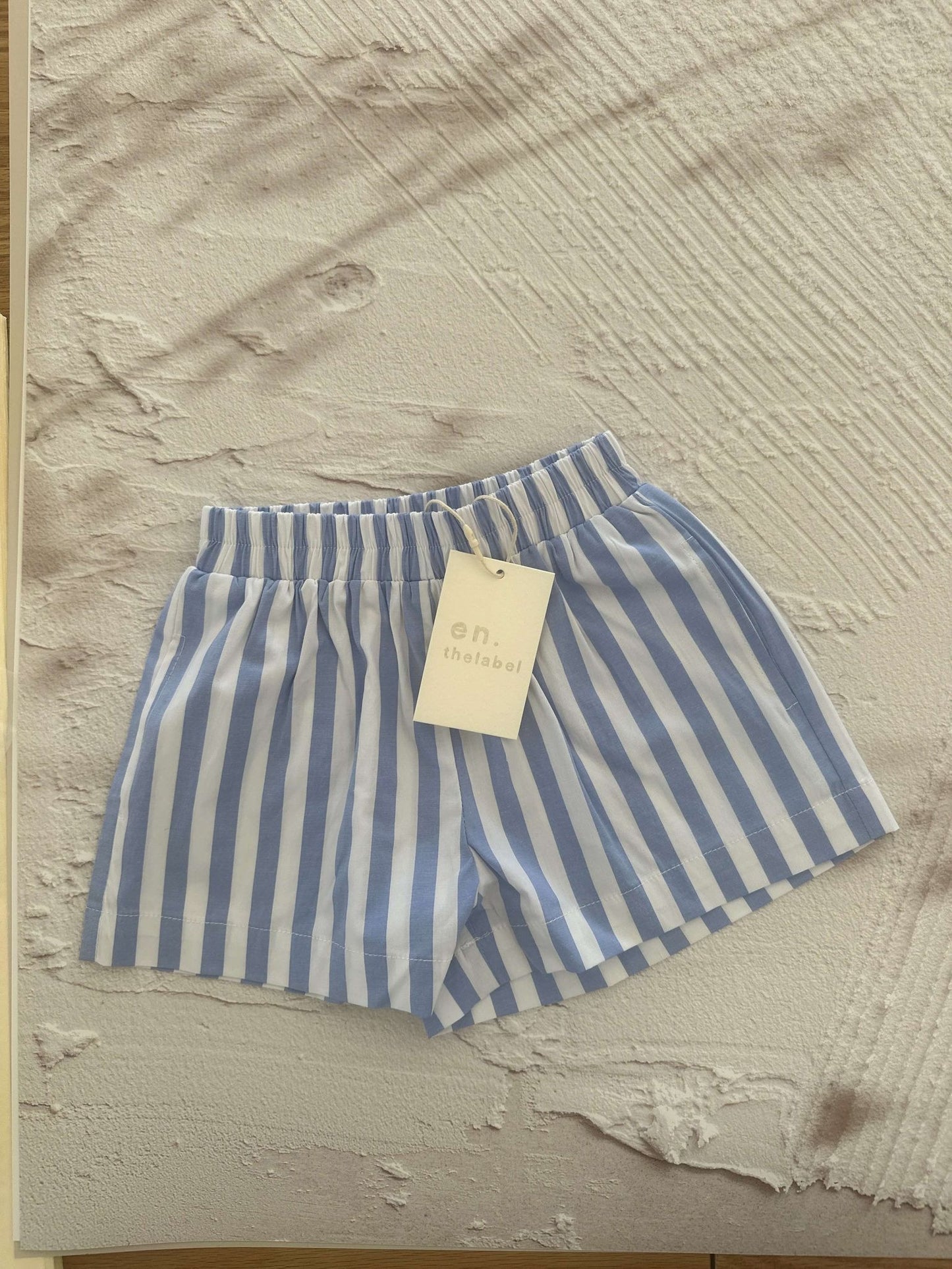 En. The Label Boys Short Blue Stripe