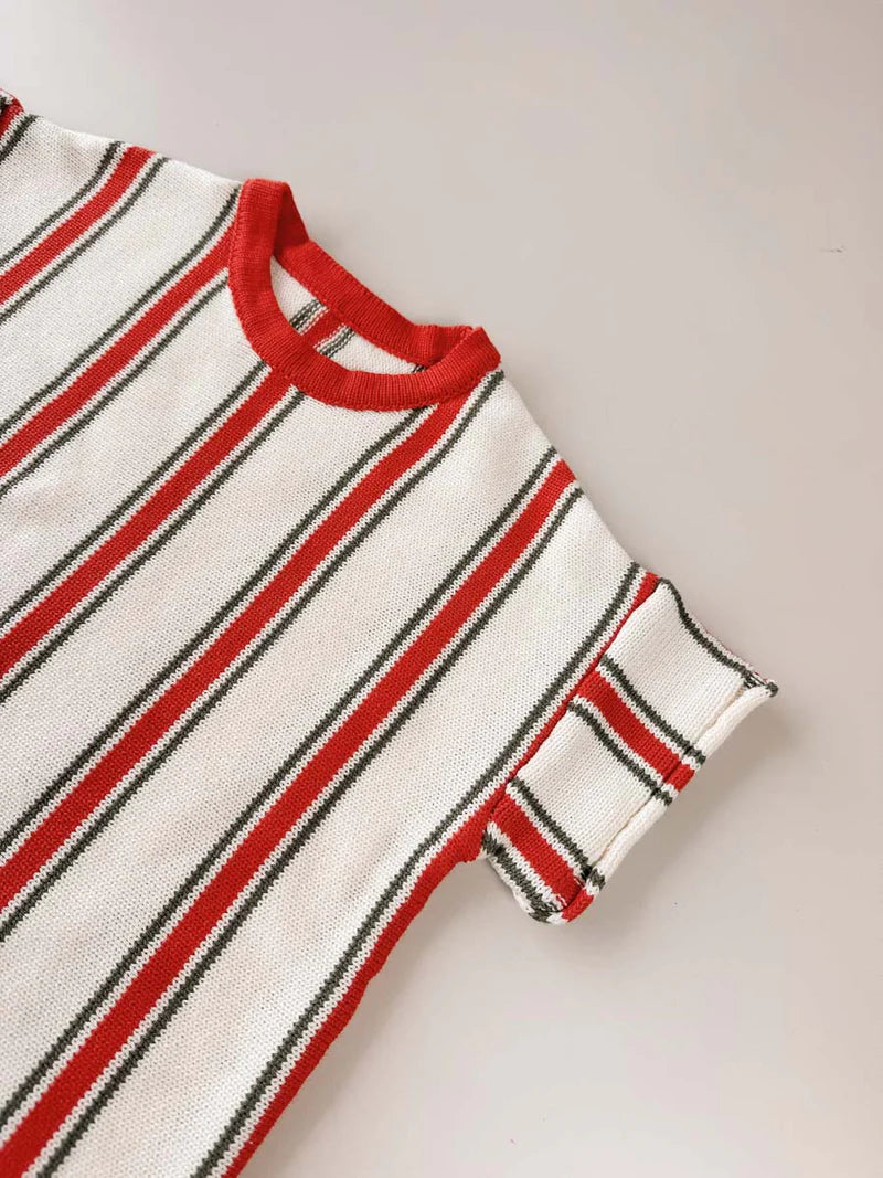 Retro Stripe Cotton Tee
