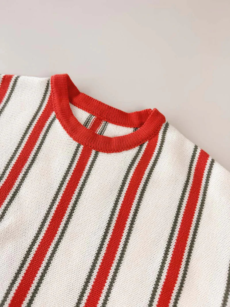 Retro Stripe Cotton Tee