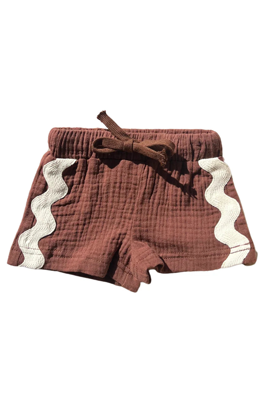 Squiggle Shorts Chocolate Crinkle