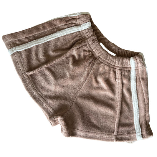 Phoenix & River Twin Stripe Terry Shorts Latte