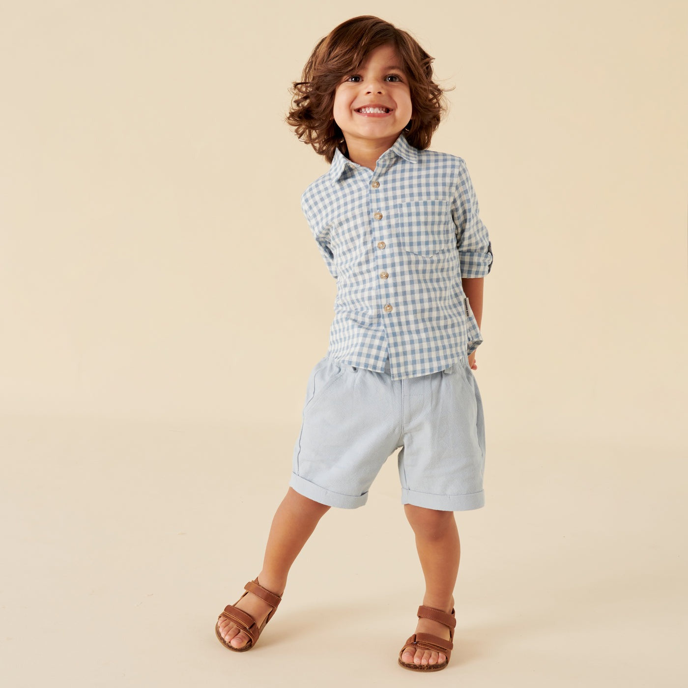 Designer Kidz Finley Linen Shorts Ice Cube