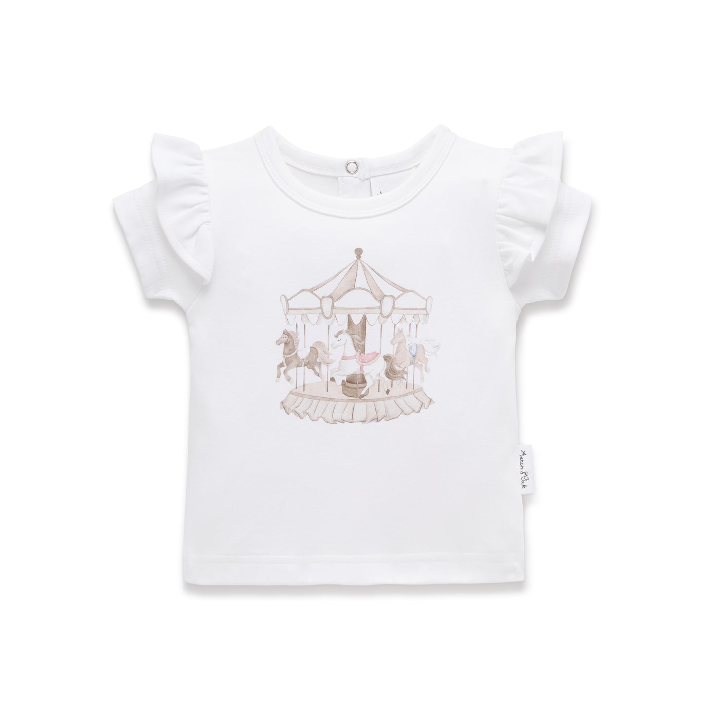 Carousel Print Flutter Tee