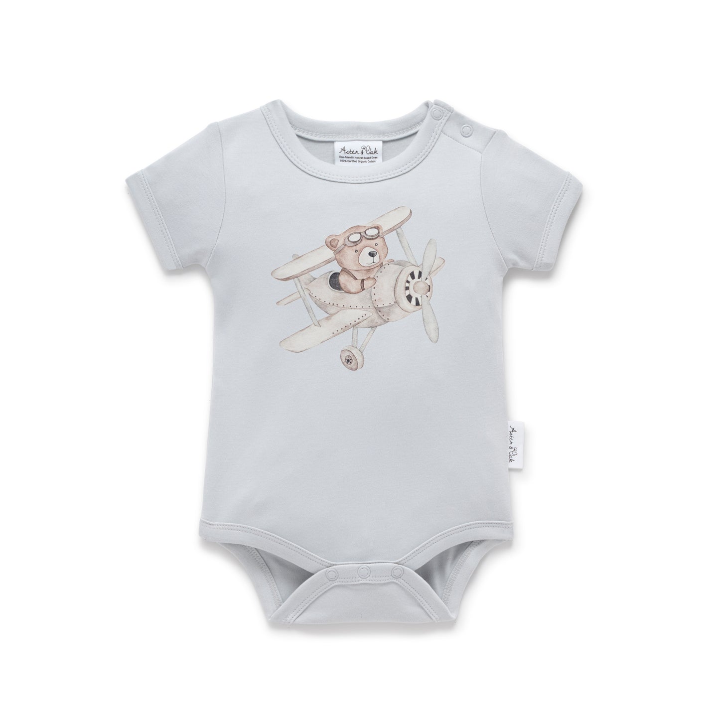 Flying Oli Bear Print Onesie