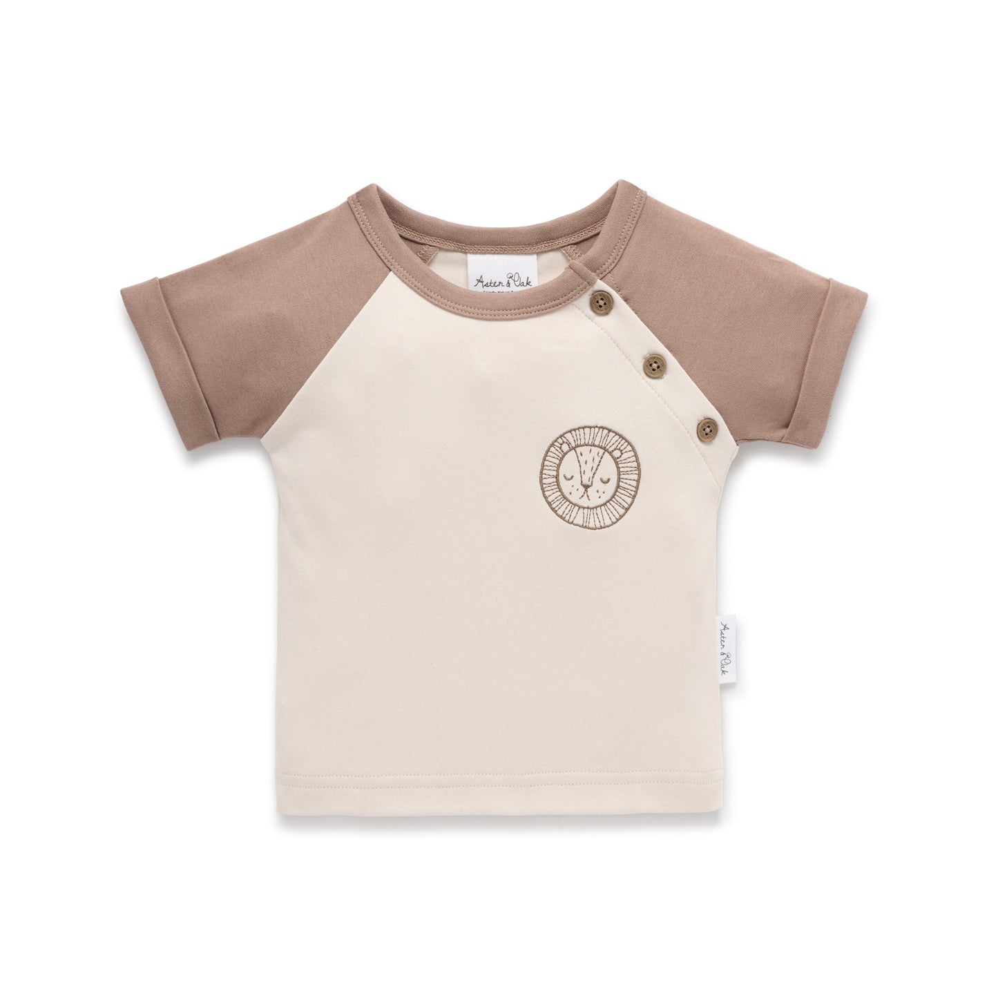 Lion Embroidered Raglan Tee