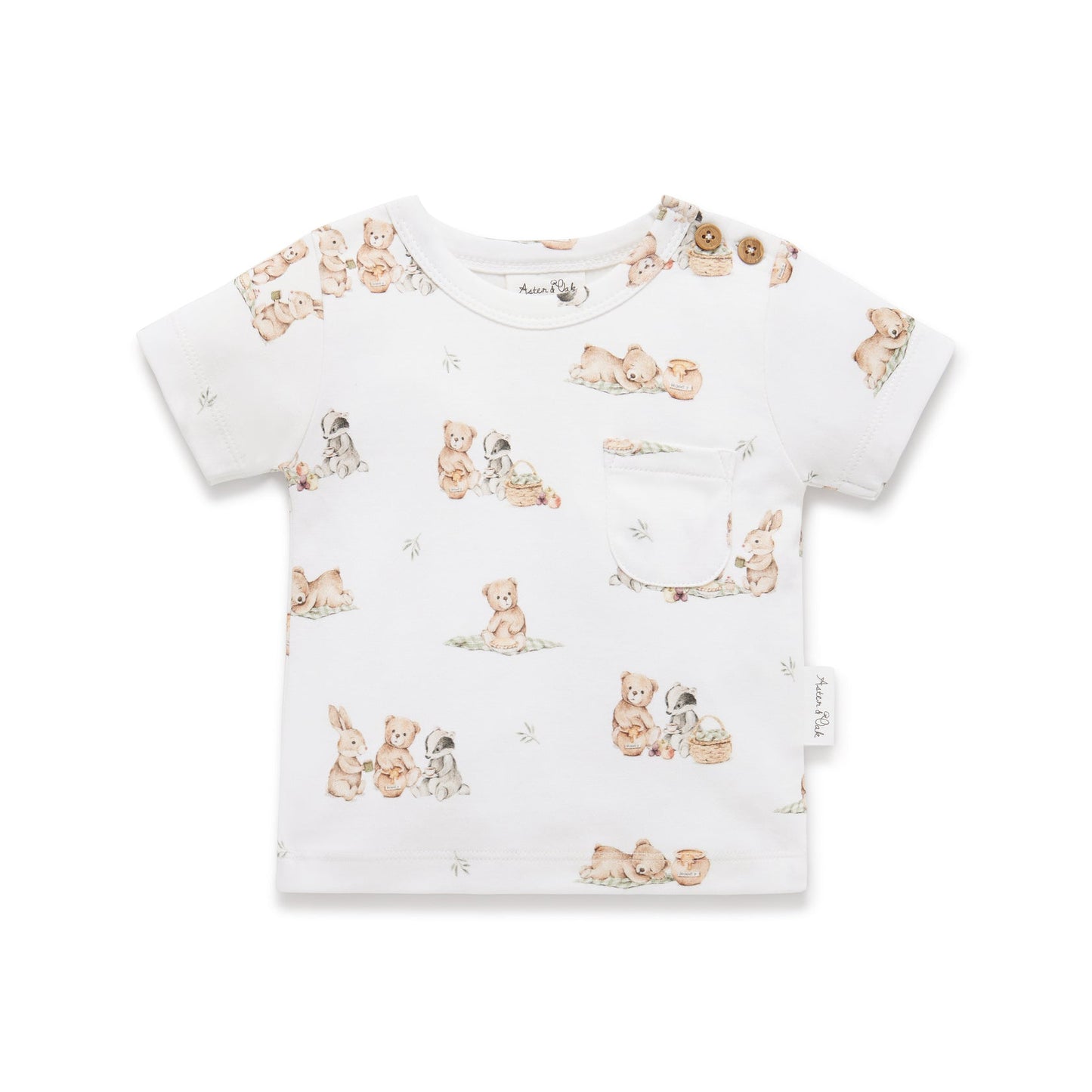 Aster & Oak - Teddy Picnic AOP Tee