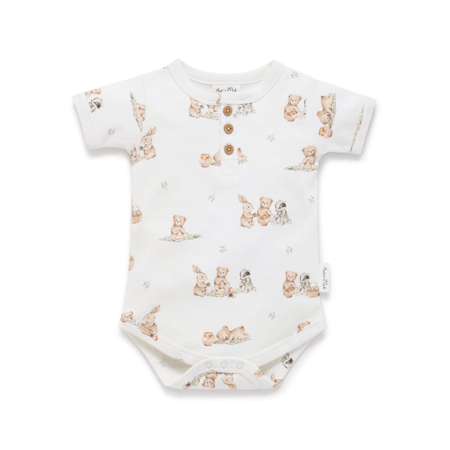 Aster & Oak - Teddy Picnic AOP Onesie