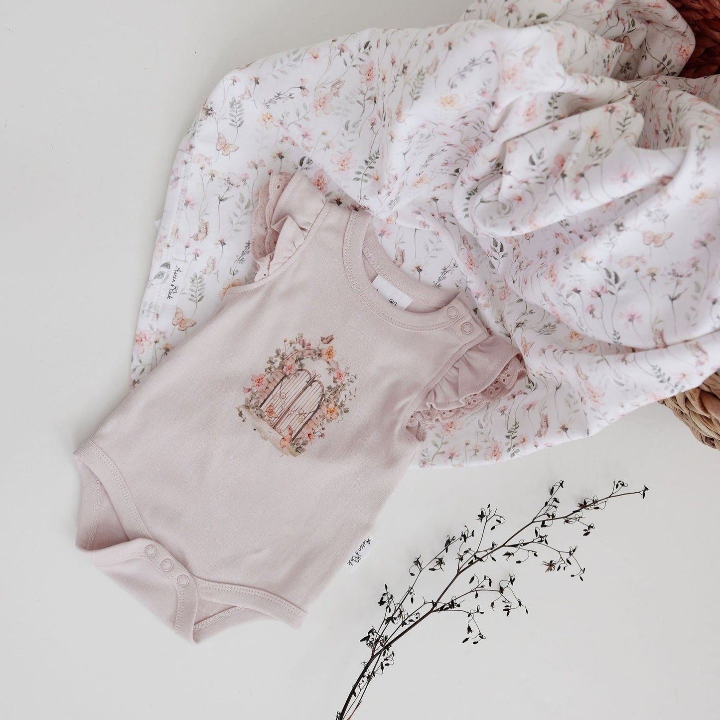 Aster & Oak - Secret Garden Print Onesie