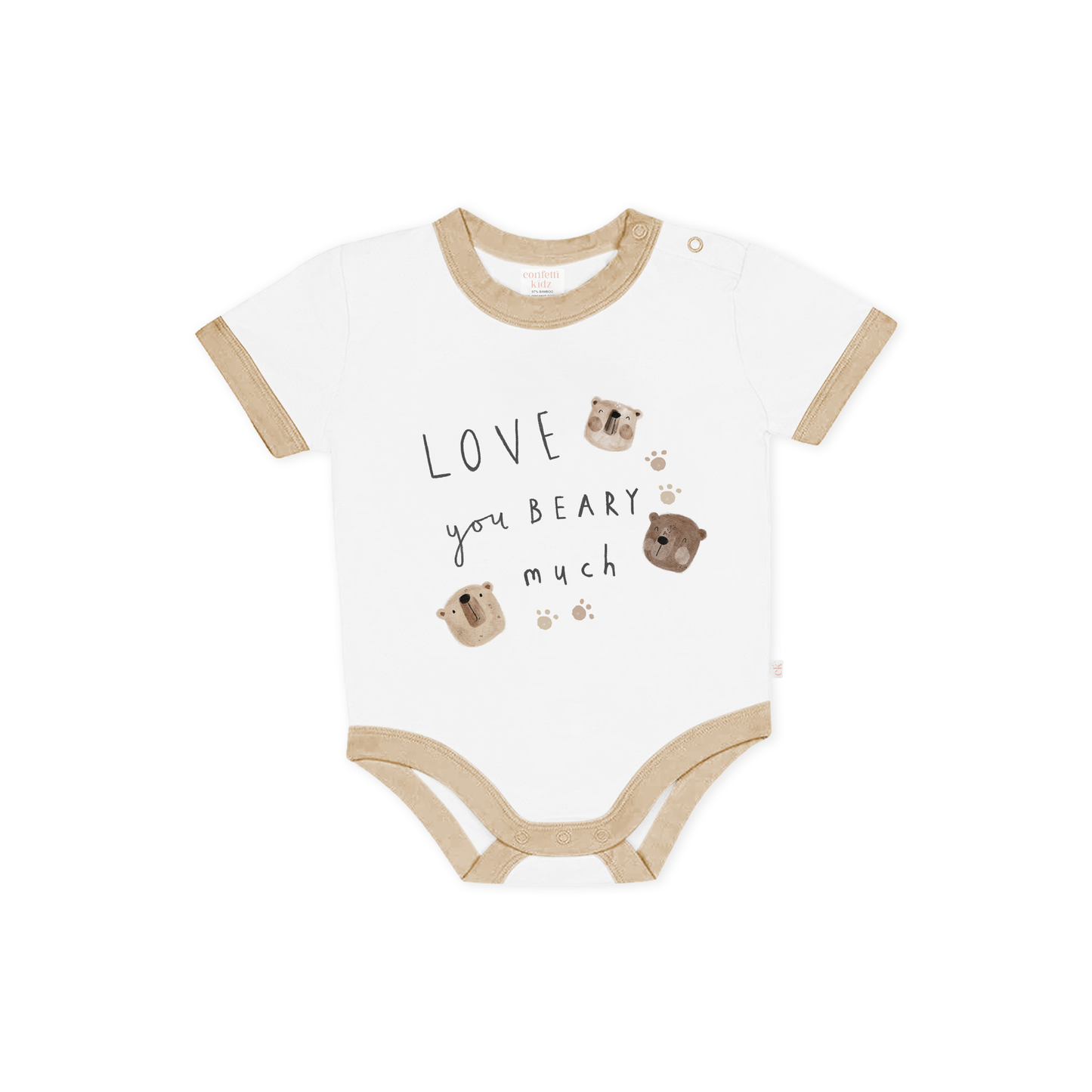 Confetti Kidz - Henley Bodysuit - Beary Cute