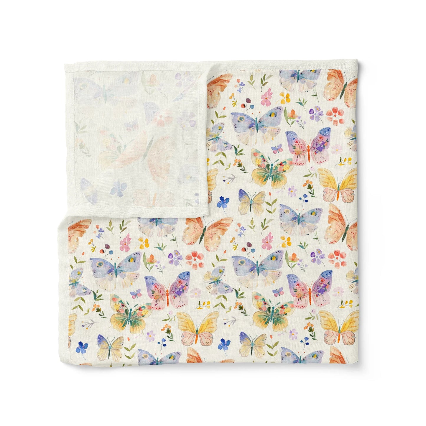 Organic Muslin Swaddle Butterfly Blooms