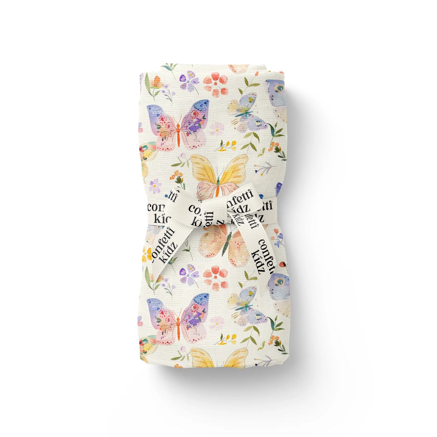 Organic Muslin Swaddle Butterfly Blooms