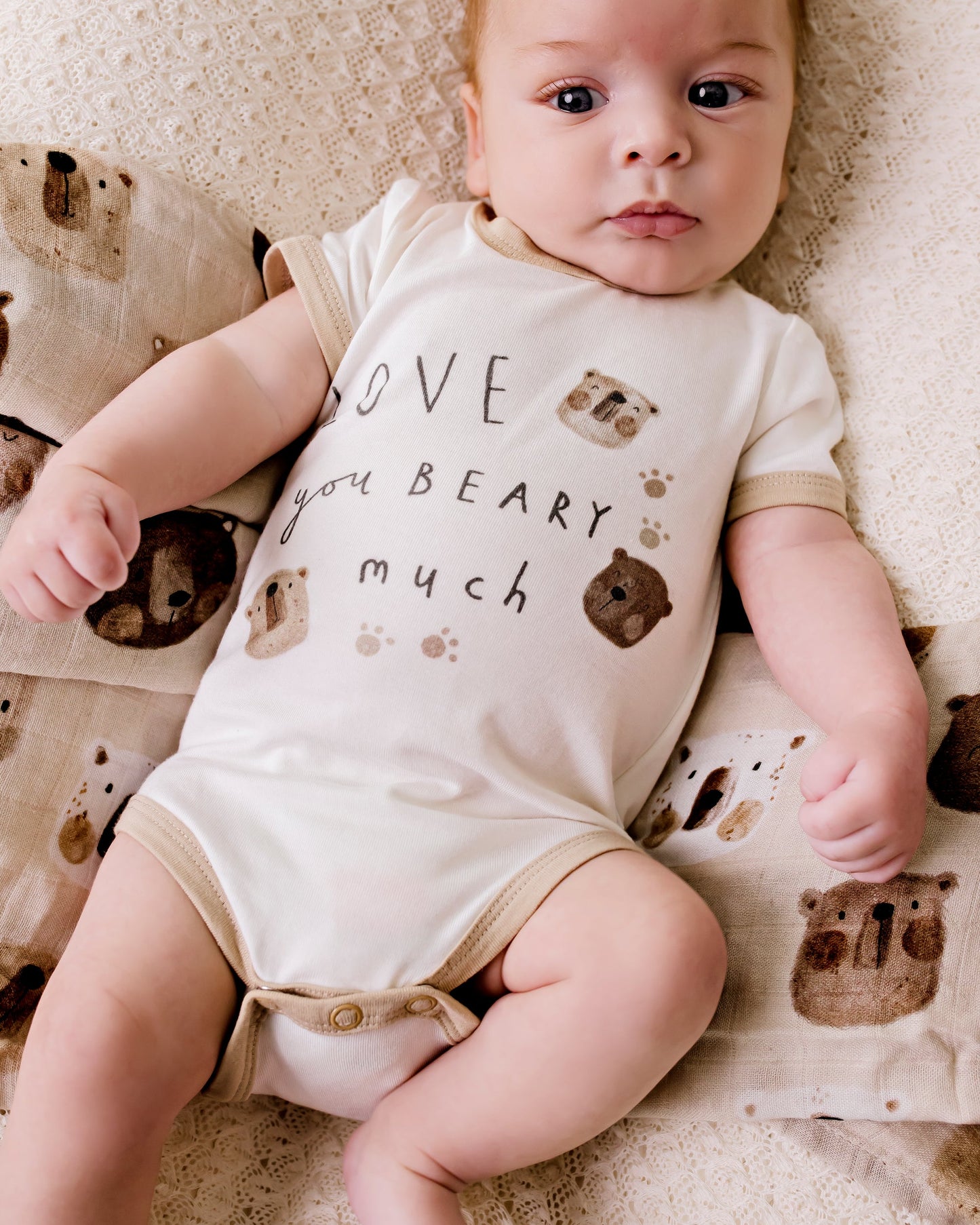 Confetti Kidz - Henley Bodysuit - Beary Cute