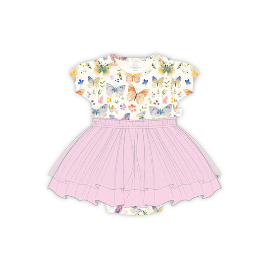 Onesie Tutu Dress Butterfly Blooms