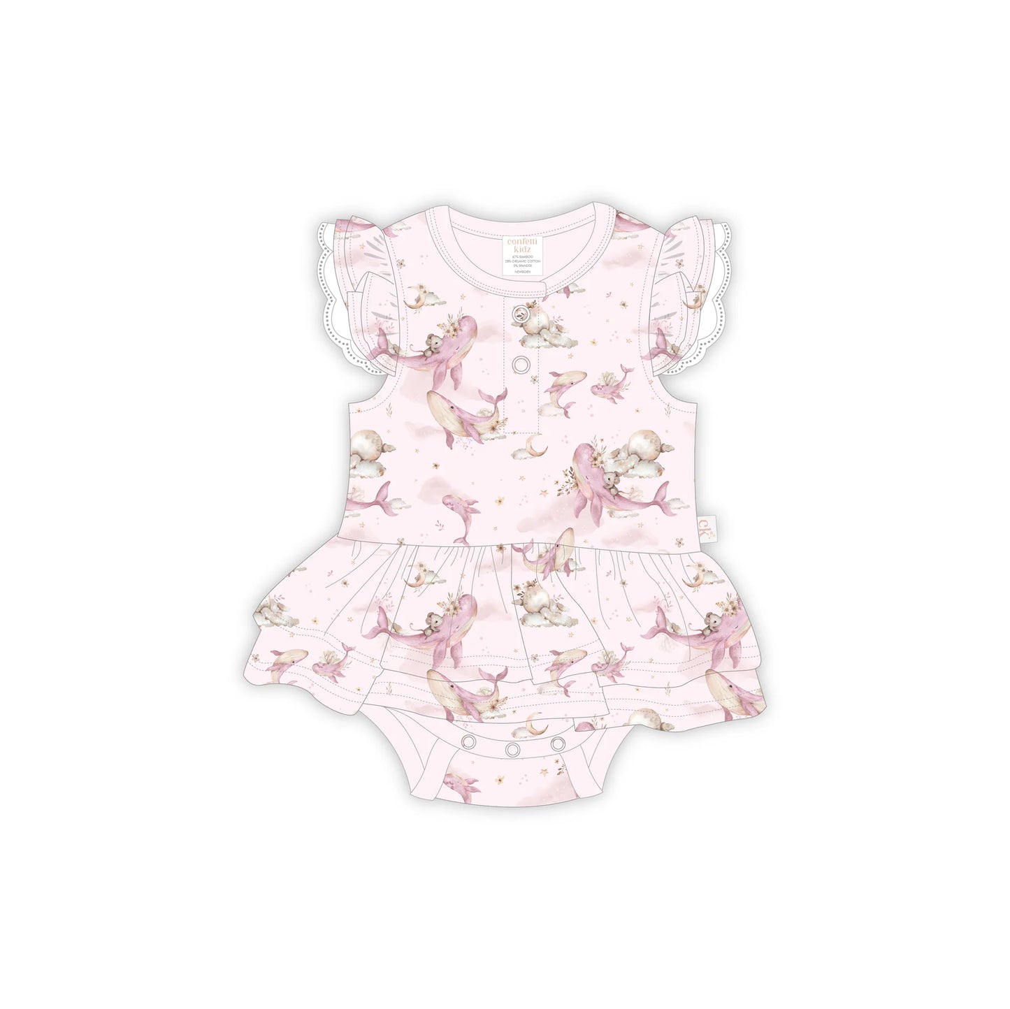 Bodysuit Dress Whimsical Whale