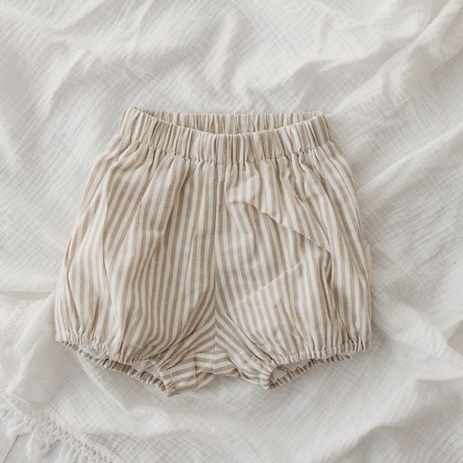 Sweet Child of Mine - Linen Bloomers - Oak Stripe