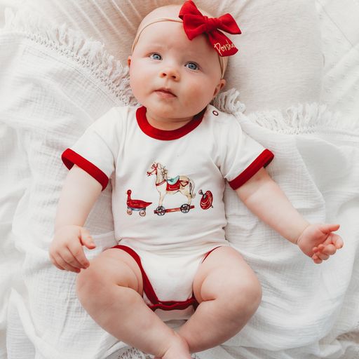 Sweet Child of Mine - Bodysuit - Scarlet Trim - Red Vintage Toys