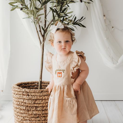 Sweet Child of Mine - Embroidered Oak Dress - Cosy Fireplace