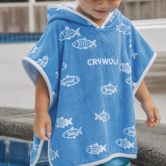 BABY HOODED TOWEL Fish School
