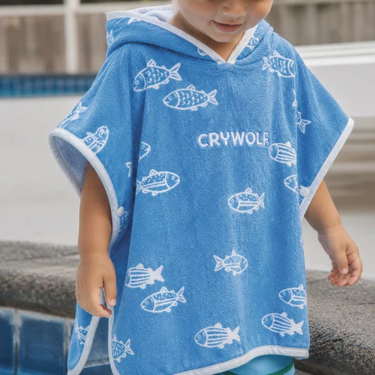 BABY HOODED TOWEL Fish School