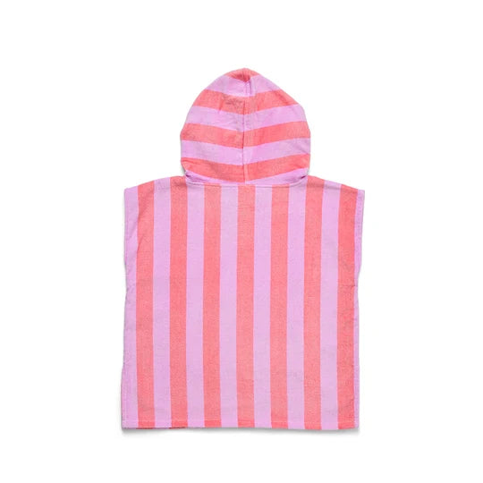 HOODED TOWEL Flamingo Stripe