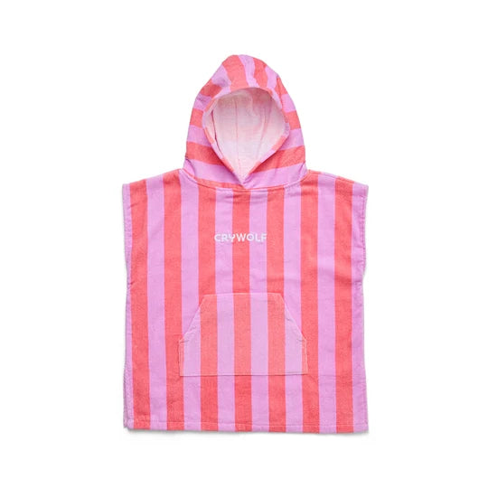 HOODED TOWEL Flamingo Stripe