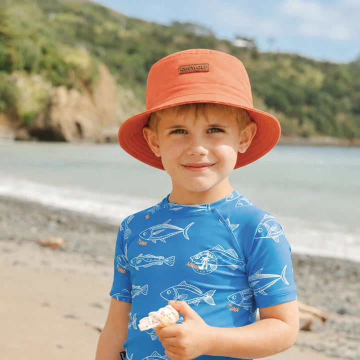REVERSIBLE BUCKET HAT Sunset Check