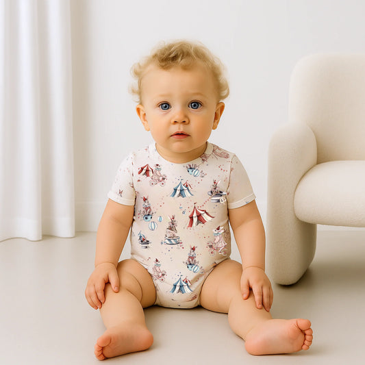 Bamboo Bodysuit Circus Bunnies