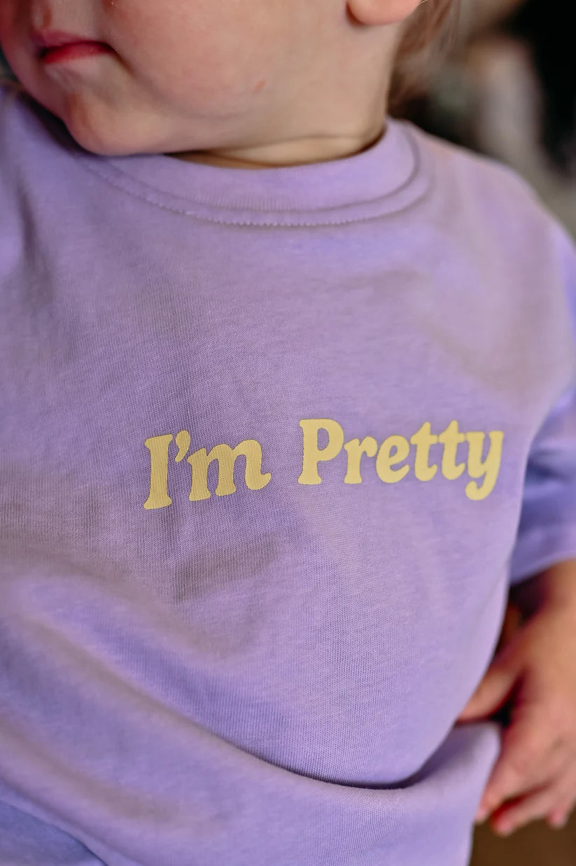 I'm Pretty Tee - Lilac & Yellow - PRE ORDER