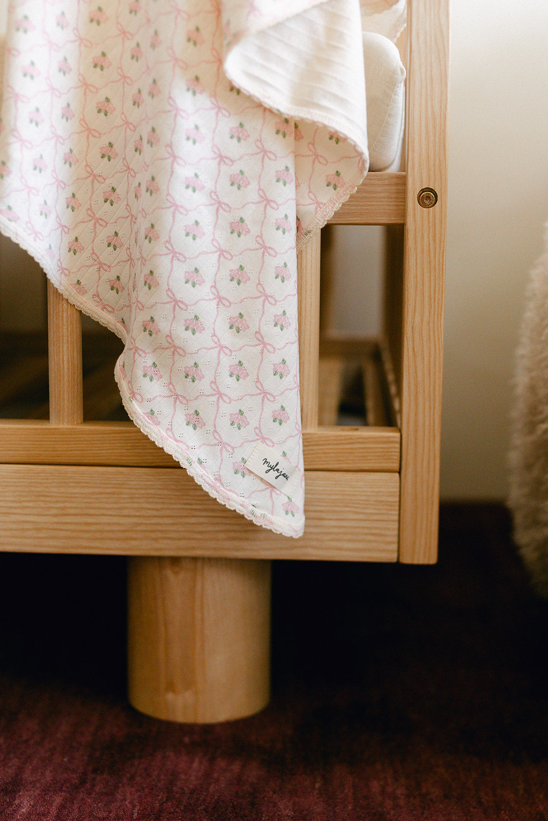 Élodie Pointelle Blanket - Cream/Pink