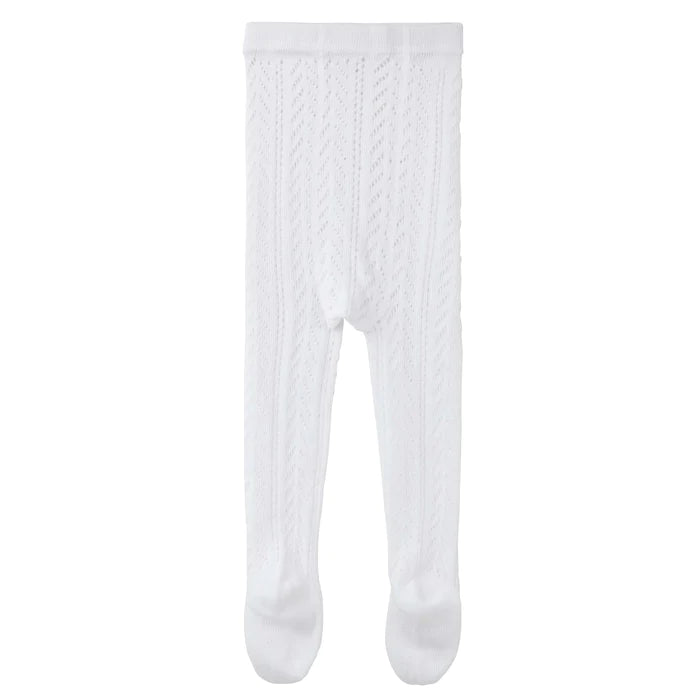 Designer Kidz - Textured Knit Tights - Ivory