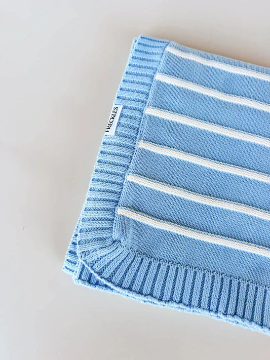 Raised Stripe Blanket | Arctic