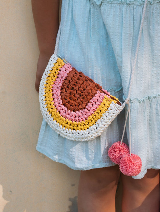 Natural Rainbow Straw Bag