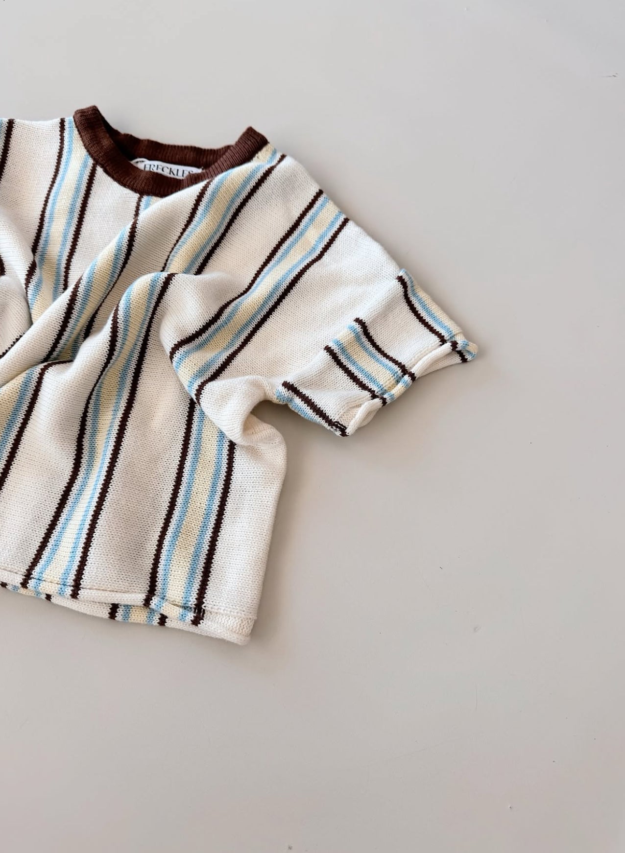 Retro Stripe Knit Top | Azure