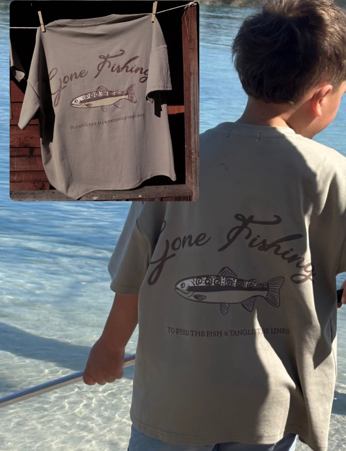 Gone Fishing Adults Tee