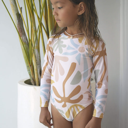 Bam Loves Boo Tropicana Long Sleeve Swimsuit