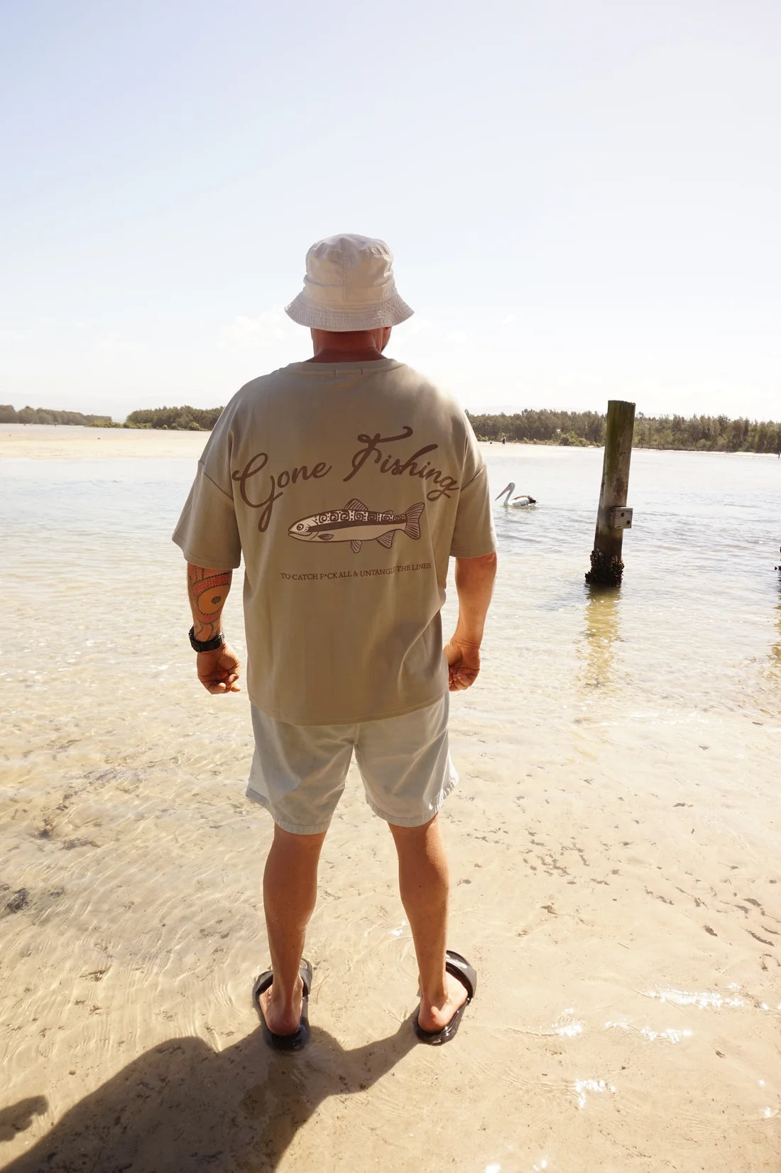 Gone Fishing Adults Tee