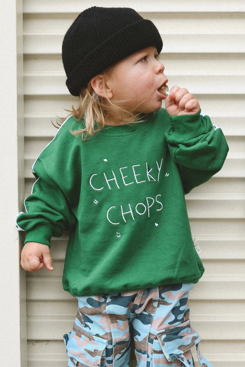 Cheeky Chops Jumper Emerald Green