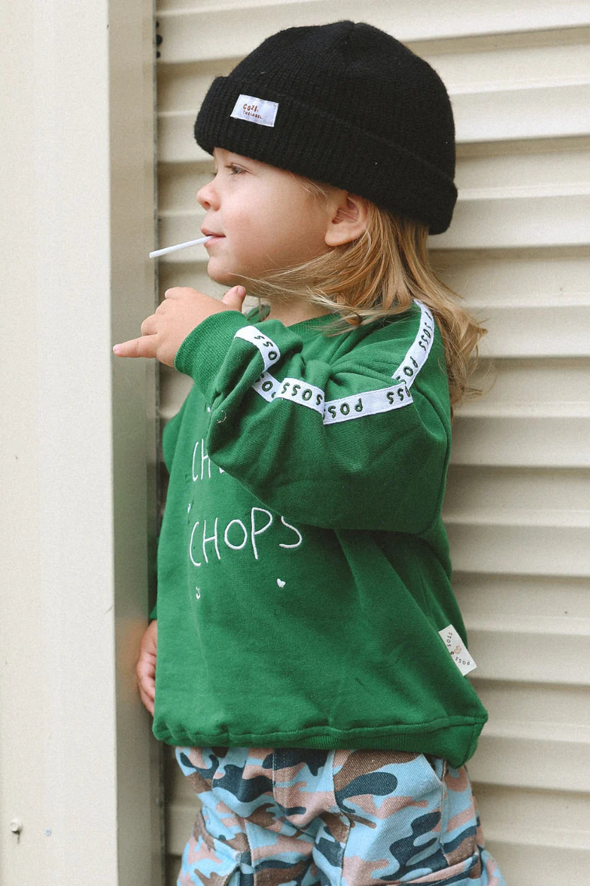 Cheeky Chops Jumper Emerald Green